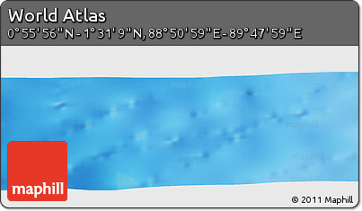 Physical Panoramic Map of the Area around 1° 13' 33" N, 89° 19' 29" E