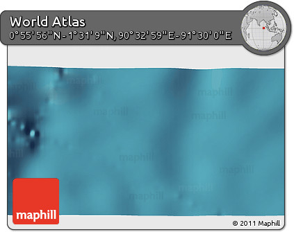 Satellite 3D Map of the Area around 1° 13' 33" N, 91° 1' 30" E