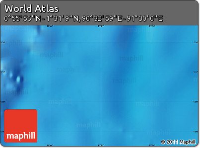 Physical Map of the Area around 1° 13' 33" N, 91° 1' 30" E