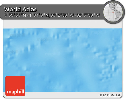 Physical 3D Map of the Area around 1° 13' 33" N, 92° 34' 29" W