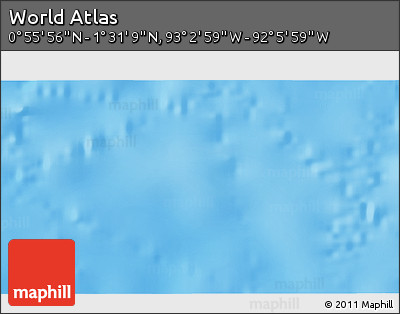 Physical 3D Map of the Area around 1° 13' 33" N, 92° 34' 29" W