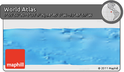 Physical Panoramic Map of the Area around 1° 13' 33" N, 94° 16' 30" W