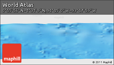 Physical Panoramic Map of the Area around 1° 13' 33" N, 94° 16' 30" W