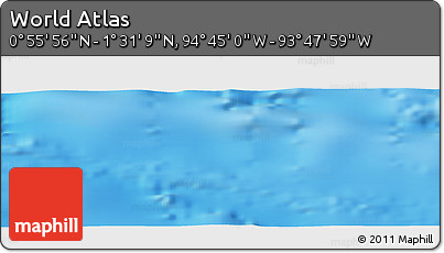 Physical Panoramic Map of the Area around 1° 13' 33" N, 94° 16' 30" W