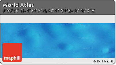Physical Panoramic Map of the Area around 1° 13' 33" N, 95° 16' 30" E