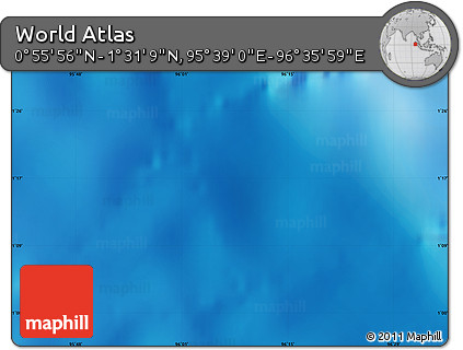 Physical Map of the Area around 1° 13' 33" N, 96° 7' 30" E