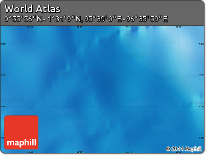 Physical Map of the Area around 1° 13' 33" N, 96° 7' 30" E