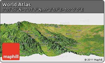 Satellite Panoramic Map of the Area around 1° 13' 33" N, 99° 31' 30" E