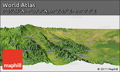 Satellite Panoramic Map of the Area around 1° 13' 33" N, 99° 31' 30" E