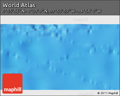 Physical 3D Map of the Area around 1° 13' 33" N, 99° 22' 30" W