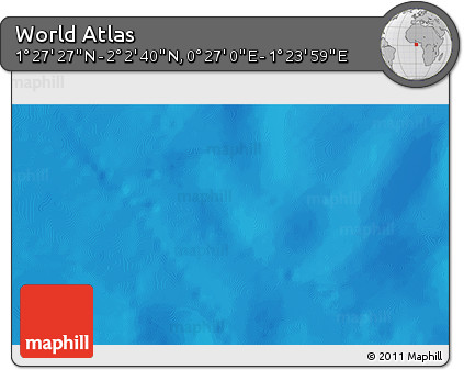 Physical 3D Map of the Area around 1° 45' 3" N, 0° 55' 29" E