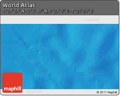 Physical 3D Map of the Area around 1° 45' 3" N, 0° 55' 29" E