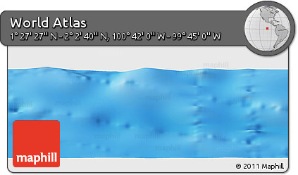Shaded Relief Panoramic Map of the Area around 1° 45' 3" N, 100° 13' 29" W