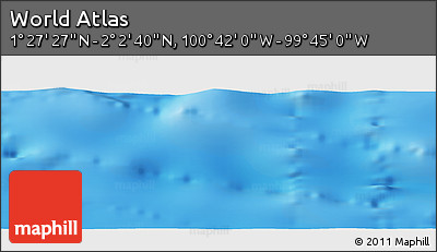 Shaded Relief Panoramic Map of the Area around 1° 45' 3" N, 100° 13' 29" W