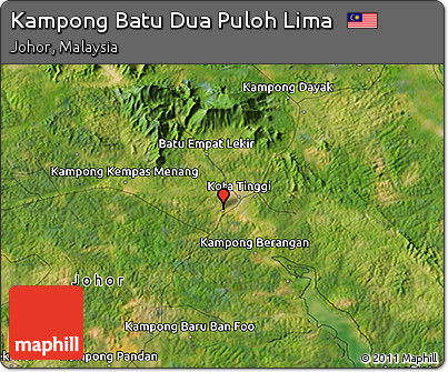 Satellite 3D Map of Kampong Batu Dua Puloh Lima