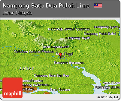 Physical Panoramic Map of Kampong Batu Dua Puloh Lima