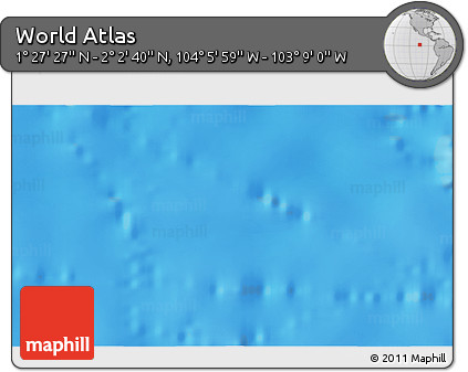 Physical 3D Map of the Area around 1° 45' 3" N, 103° 37' 30" W