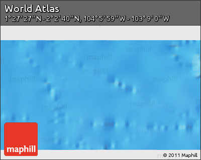 Physical 3D Map of the Area around 1° 45' 3" N, 103° 37' 30" W