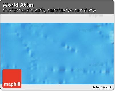 Physical 3D Map of the Area around 1° 45' 3" N, 103° 37' 30" W
