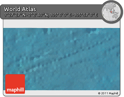 Satellite 3D Map of the Area around 1° 45' 3" N, 105° 28' 29" E