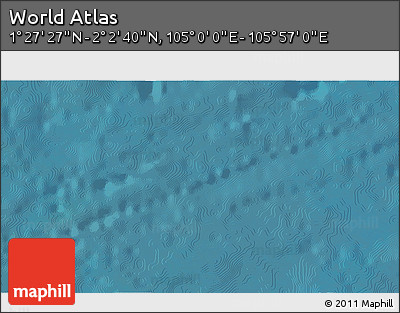 Satellite 3D Map of the Area around 1° 45' 3" N, 105° 28' 29" E