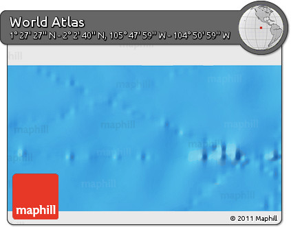 Physical 3D Map of the Area around 1° 45' 3" N, 105° 19' 29" W