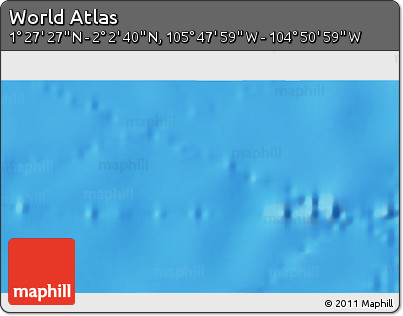 Physical 3D Map of the Area around 1° 45' 3" N, 105° 19' 29" W