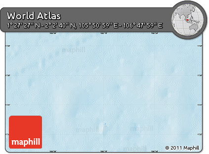 Shaded Relief Map of the Area around 1° 45' 3" N, 106° 19' 29" E