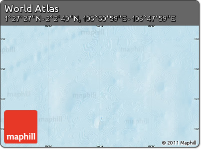Shaded Relief Map of the Area around 1° 45' 3" N, 106° 19' 29" E