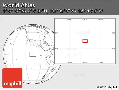 Blank Location Map of the Area around 1° 45' 3" N, 106° 10' 30" W