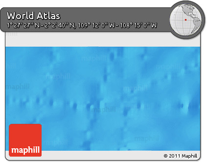 Physical 3D Map of the Area around 1° 45' 3" N, 108° 43' 29" W