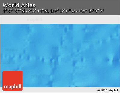 Physical 3D Map of the Area around 1° 45' 3" N, 108° 43' 29" W