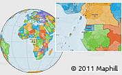 Political Location Map of Monte Alen