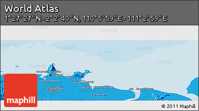 Political Panoramic Map of the Area around 1° 45' 3" N, 110° 34' 29" E