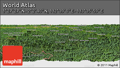 Satellite Panoramic Map of the Area around 1° 45' 3" N, 113° 7' 30" E