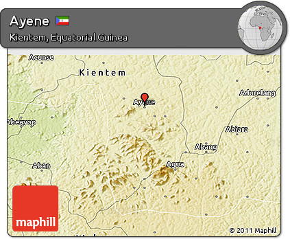 Physical 3D Map of Ayene