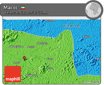 Political 3D Map of Macoc