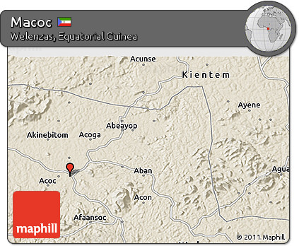Shaded Relief 3D Map of Macoc