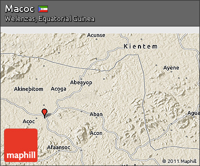 Shaded Relief 3D Map of Macoc