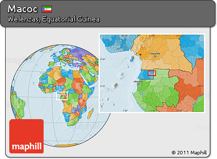 Political Location Map of Macoc
