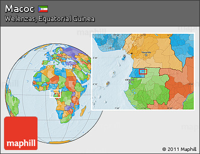 Political Location Map of Macoc