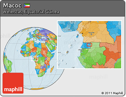 Political Location Map of Macoc