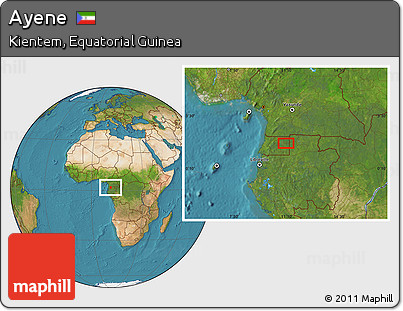 Satellite Location Map of Ayene