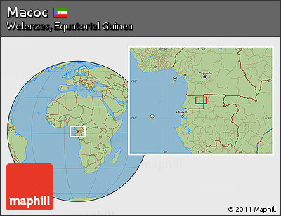 Savanna Style Location Map of Macoc