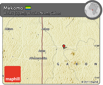 Physical Map of Mèkomo