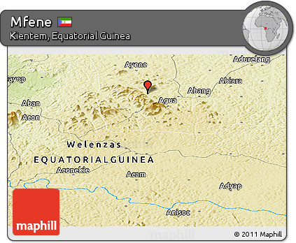 Physical Panoramic Map of Mfene