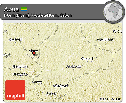 Physical 3D Map of Aoua