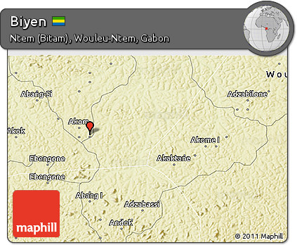 Physical 3D Map of Biyen