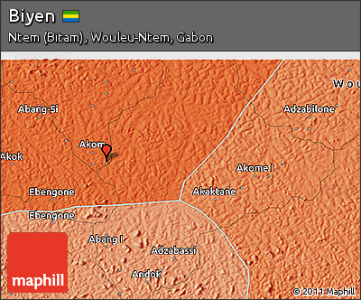 Political 3D Map of Biyen