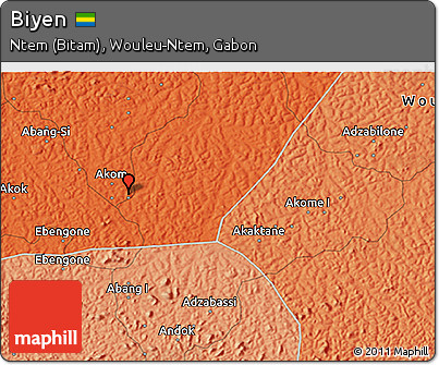 Political 3D Map of Biyen